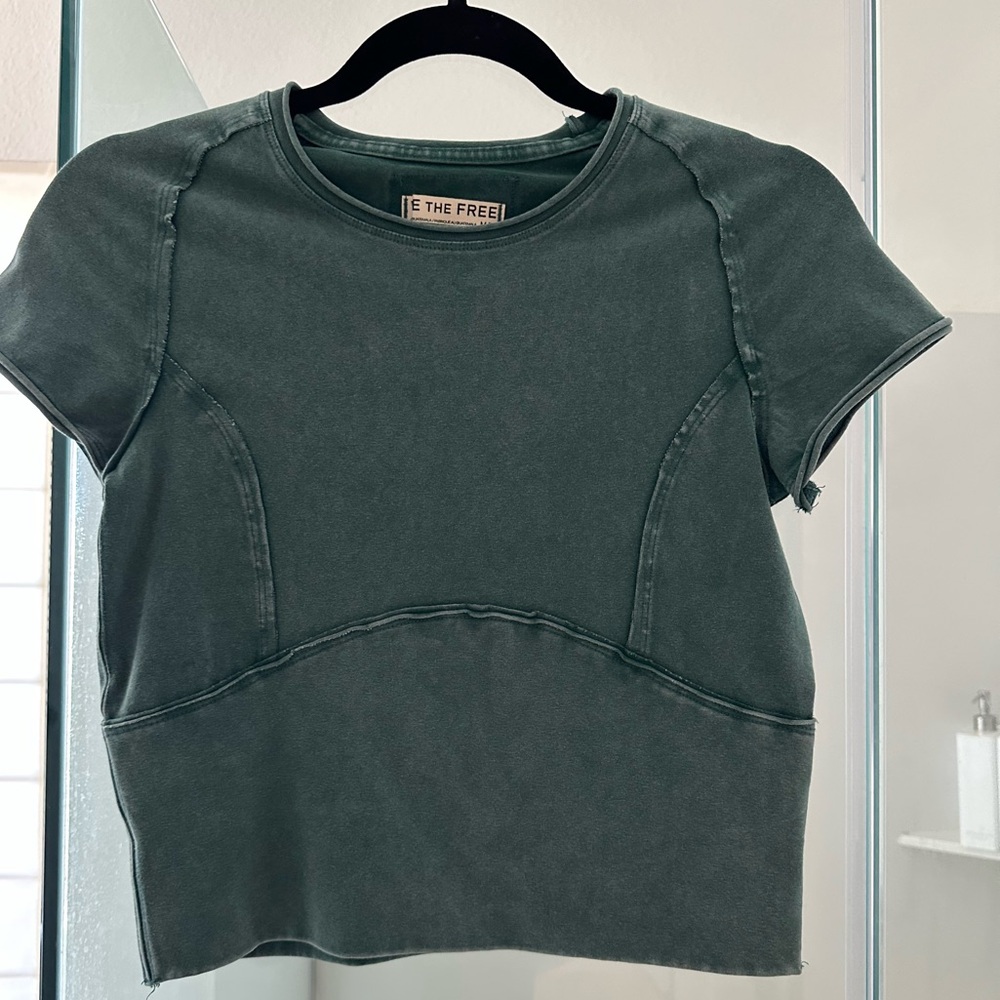 We The Free Women's Protagonist Cropped Cap Sleeve Tee in Rainforest